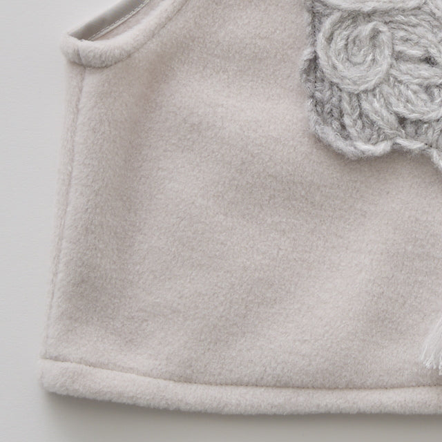[Pre-order (Sep. Delivery)]eLfinFolk Cord Embroidery Sleeveless Tops ivory