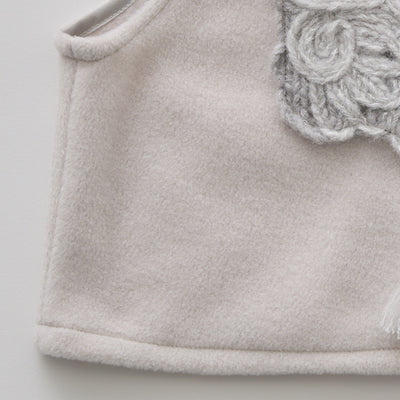 [Pre-order (Sep. Delivery)]eLfinFolk Cord Embroidery Sleeveless Tops ivory