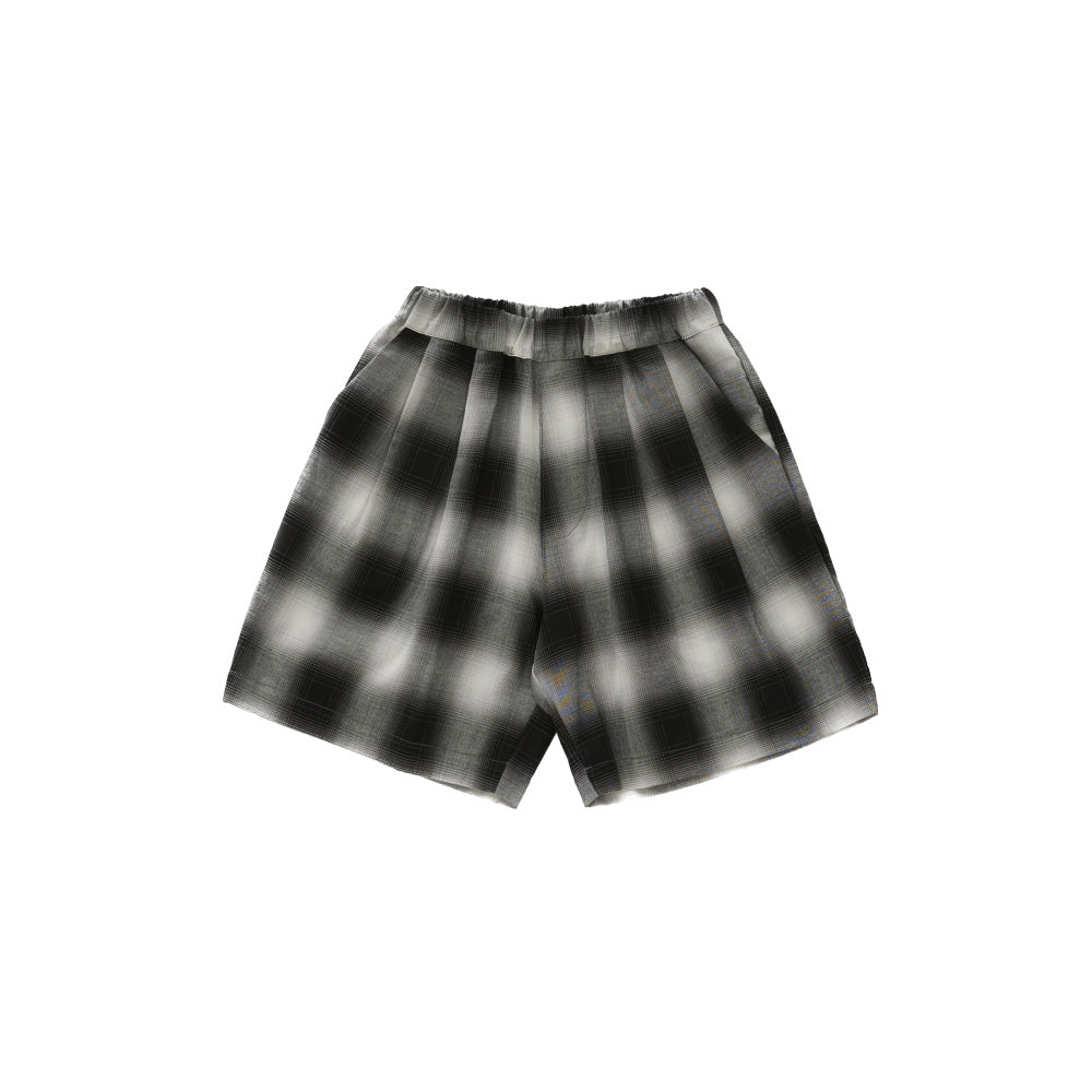 eLfinFolk Ombre check Shorts black check