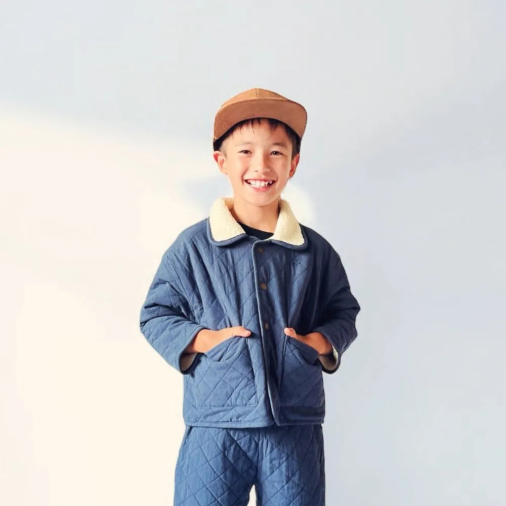 Rylee & Cru Quilted Winter Coat Indigo