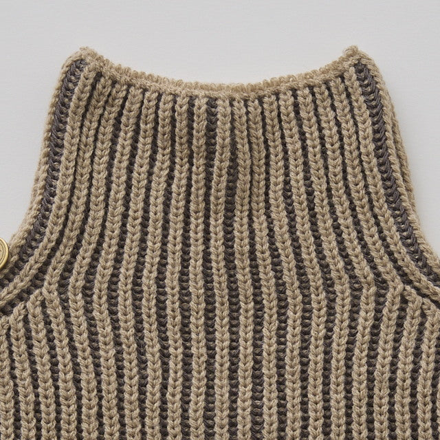 [Pre-order (Sep. Delivery)]eLfinFolk Rib knit Knights Cape2 beige