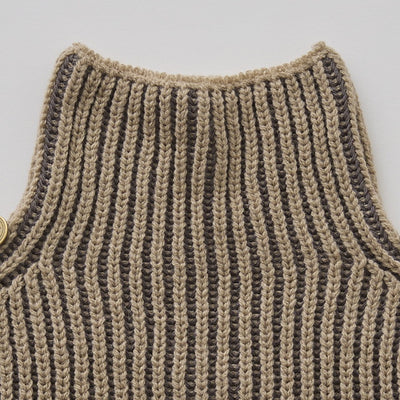 [Pre-order (Sep. Delivery)]eLfinFolk Rib knit Knights Cape2 beige