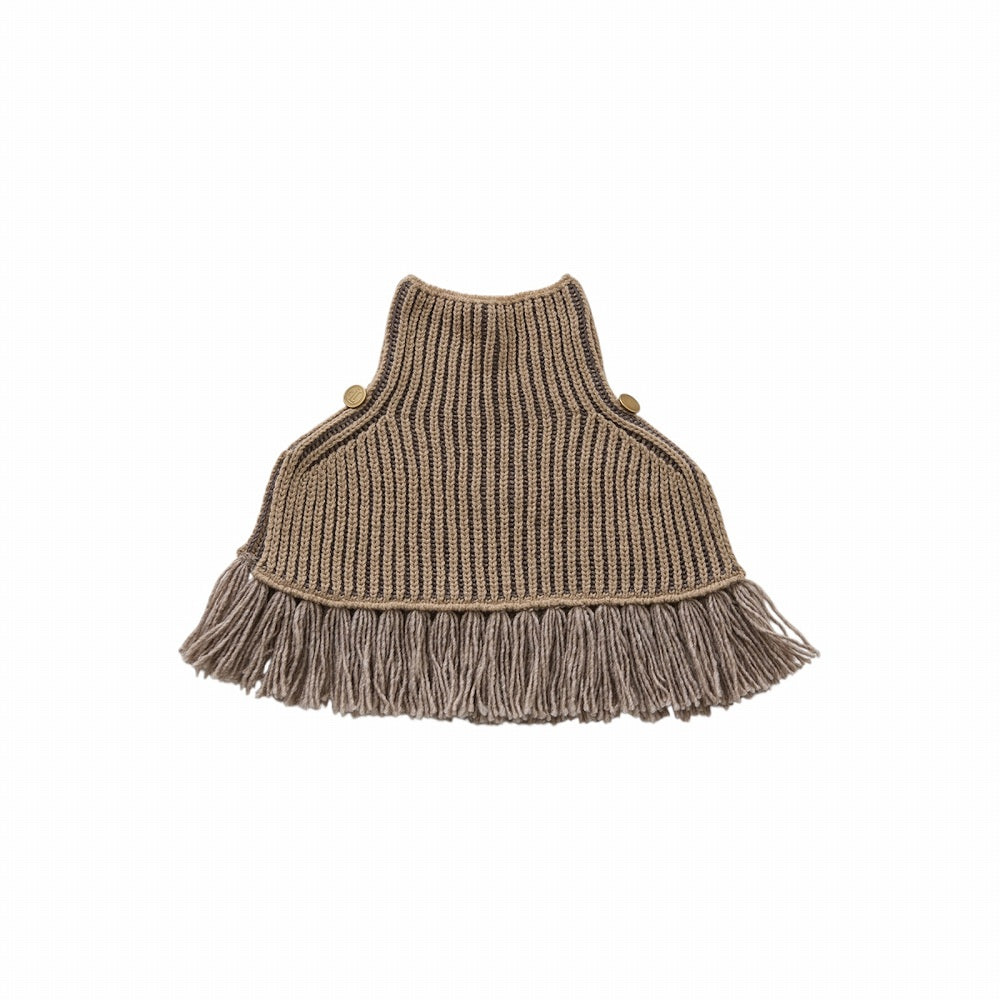 [Pre-order (Sep. Delivery)]eLfinFolk Rib knit Knights Cape2 beige