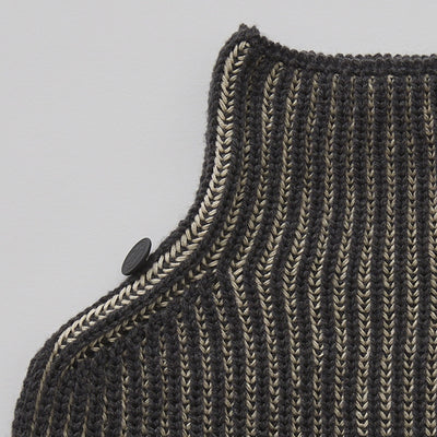 [Pre-order (Sep. Delivery)]eLfinFolk Rib knit Knights Cape2 black