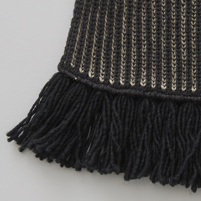 [Pre-order (Sep. Delivery)]eLfinFolk Rib knit Knights Cape2 black