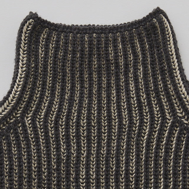 [Pre-order (Sep. Delivery)]eLfinFolk Rib knit Knights Cape2 black