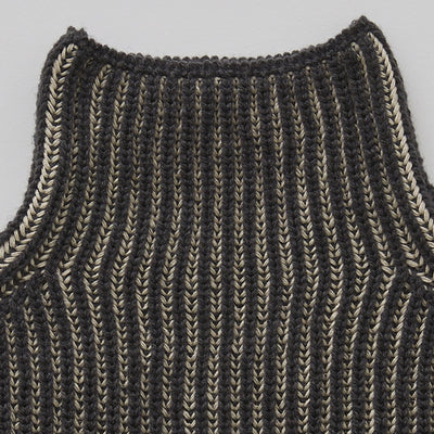 [Pre-order (Sep. Delivery)]eLfinFolk Rib knit Knights Cape2 black