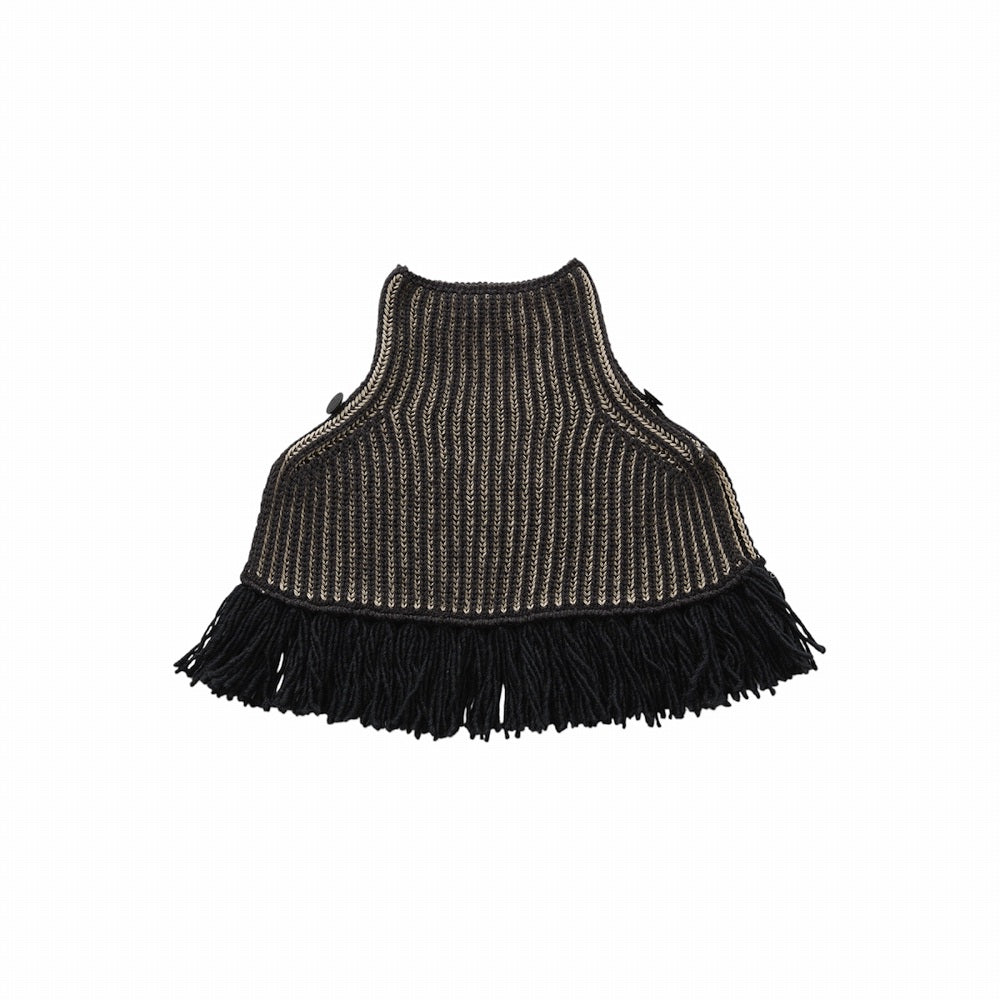 [Pre-order (Sep. Delivery)]eLfinFolk Rib knit Knights Cape2 black