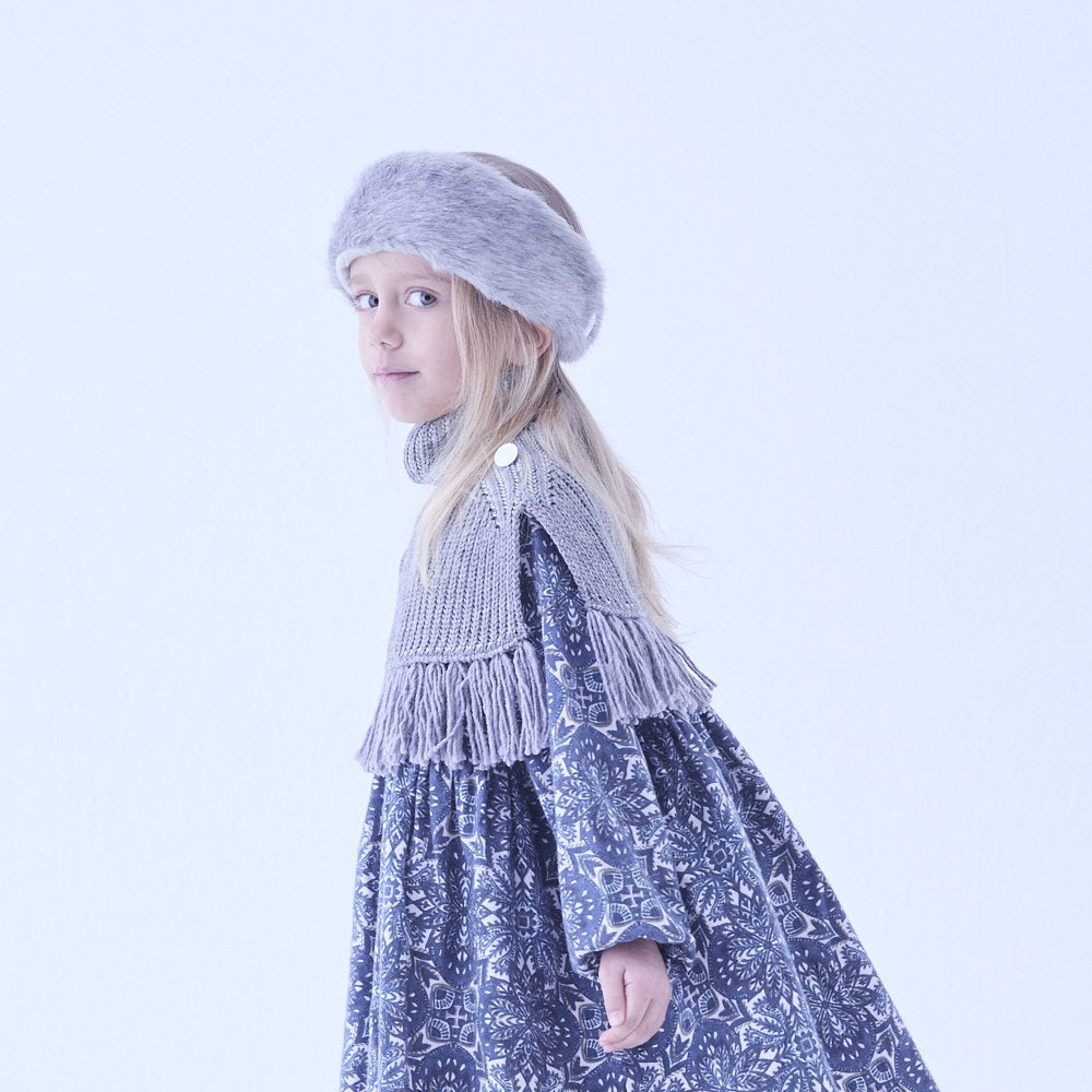 [Pre-order (Sep. Delivery)]eLfinFolk Rib knit Knights Cape2 gray