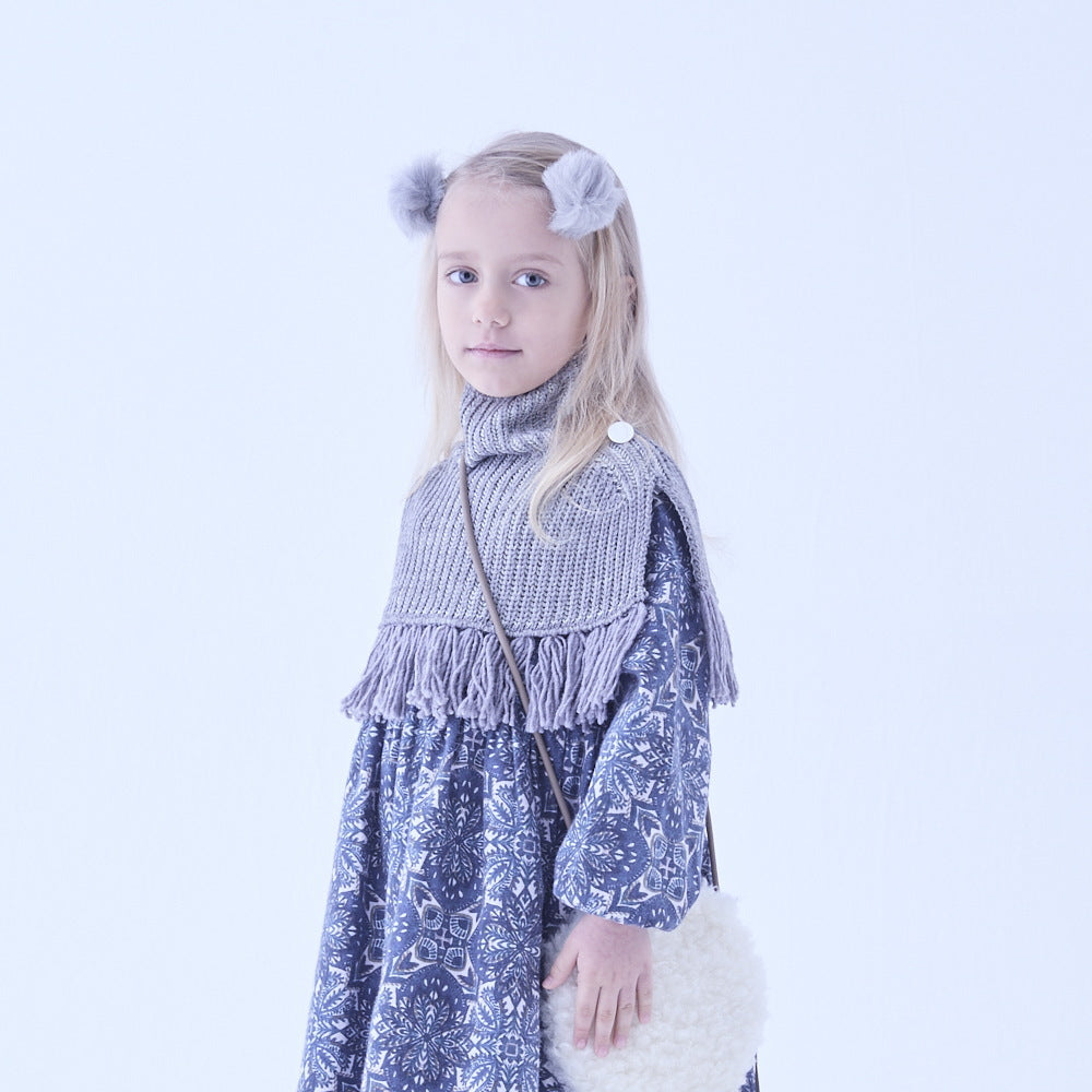 [Pre-order (Sep. Delivery)]eLfinFolk Rib knit Knights Cape2 gray