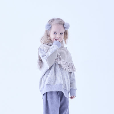 [Pre-order (Sep. Delivery)]eLfinFolk Rib knit Knights Cape2 ivory
