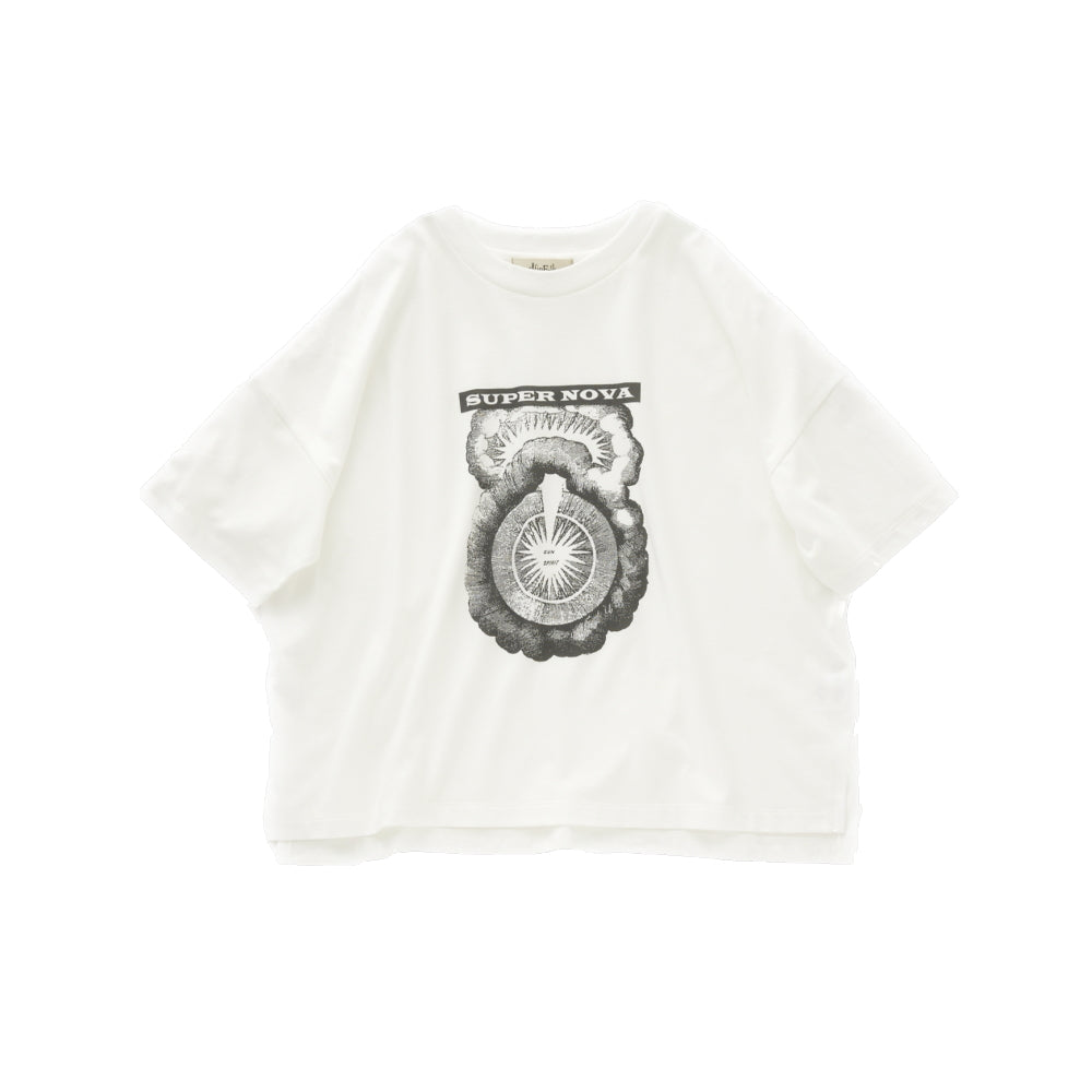 eLfinFolk SUPER NOVA Big Tee white x black print