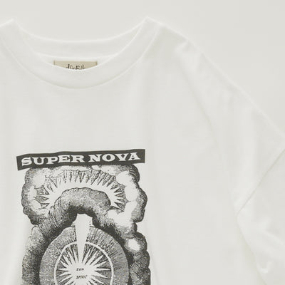 eLfinFolk SUPER NOVA Big Tee white x black print