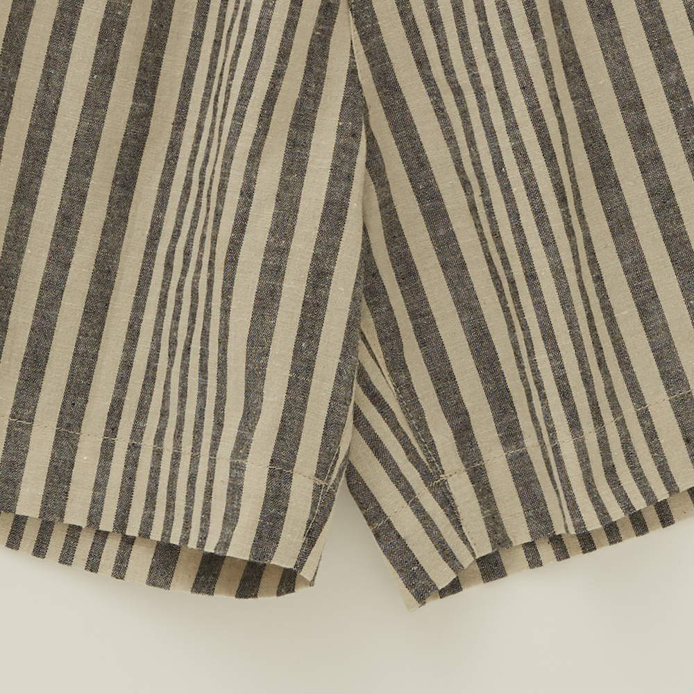 [30%OFF!]eLfinFolk Pajama stripe shorts black