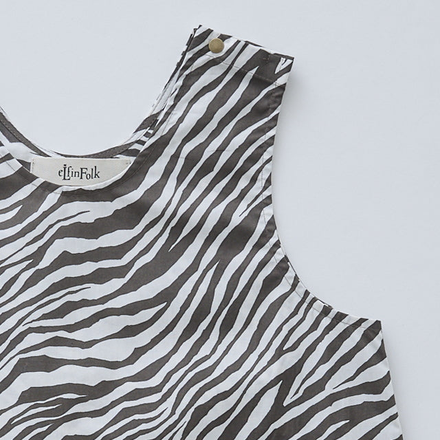 [Order Now, Ships in Feb-Mar]eLfinFolk Zebra Tategami Tanktop faded black