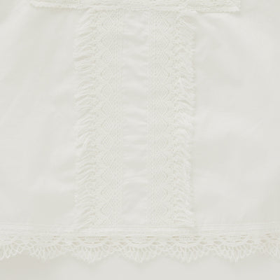 eLfinFolk Cotton Typewriter Lace dress shirt off white