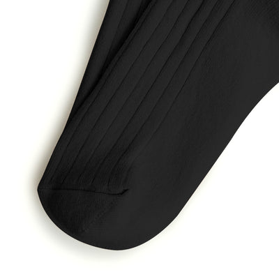 Coll&#233;gien La Mini Ribbed Ankle Socks / Noir de Charbon