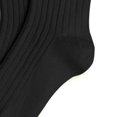 Coll&#233;gien La Mini Ribbed Ankle Socks / Noir de Charbon