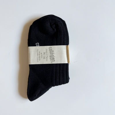 Coll&#233;gien La Mini Ribbed Ankle Socks / Noir de Charbon