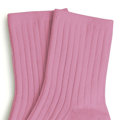 Coll&#233;gien La Mini Ribbed Ankle Socks / Rose Bonbon