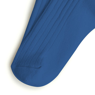 Coll&#233;gien La Mini Ribbed Ankle Socks / Bleu Saphir