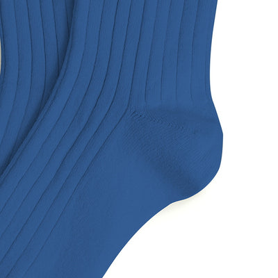 Coll&#233;gien La Mini Ribbed Ankle Socks / Bleu Saphir