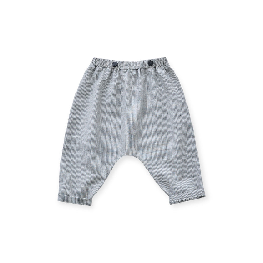 [Order Now, Ships in Feb-Mar]eLfinFolk Organic Gauze Baby Striped Pants black