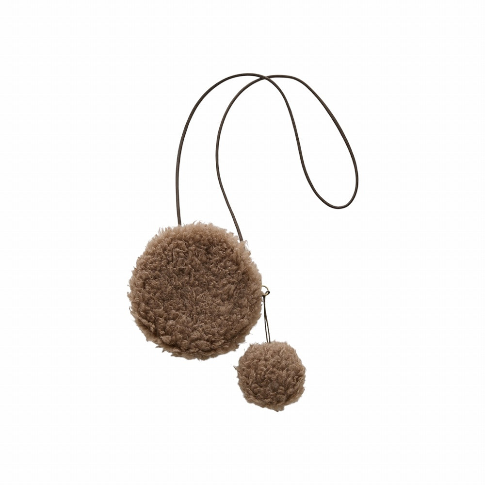 eLfinFolk Curly Boa pochette brown