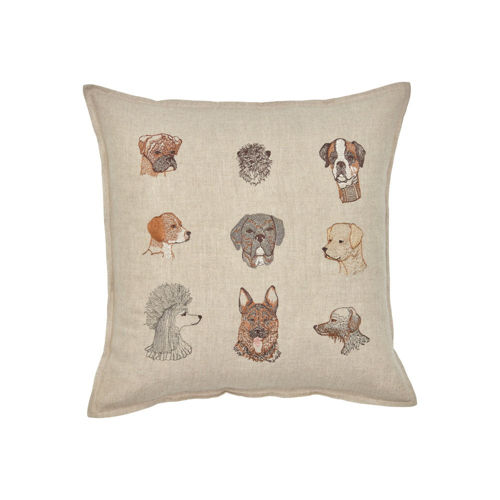 2720N9パ 美品 CORAL & TUSK キツネ クッション 30×30 CORAL&TUSK [Playful Cats Pillow] 毛糸玉で遊ぶネコ 刺繍