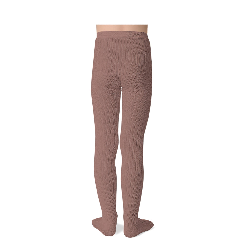 Coll&#233;gien Louise Ribbed Tights / Praline de Lyon