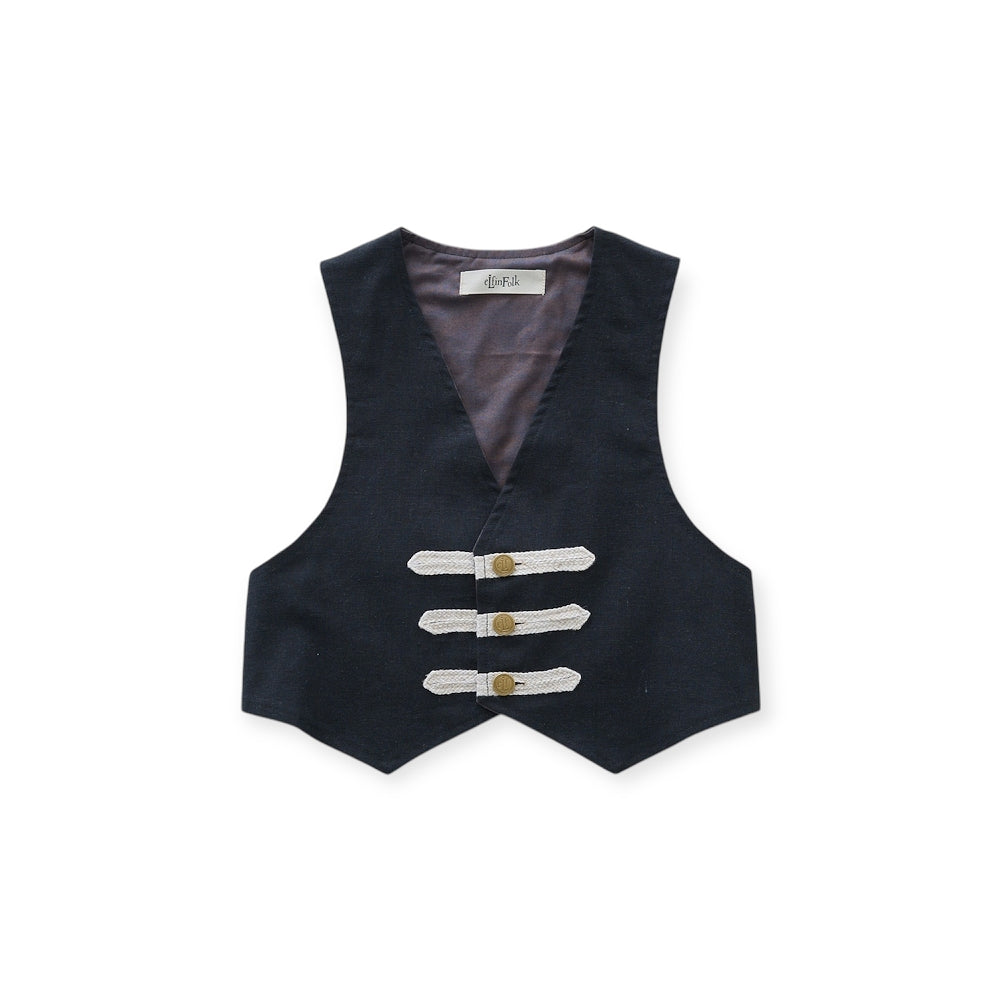 [Order Now, Ships in Feb-Mar]eLfinFolk Napoleon Vest black