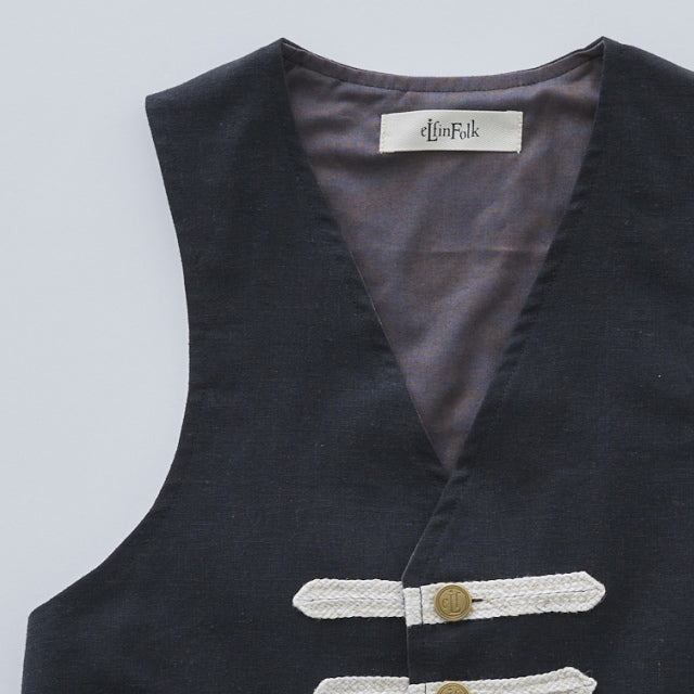 [Order Now, Ships in Feb-Mar]eLfinFolk Napoleon Vest black