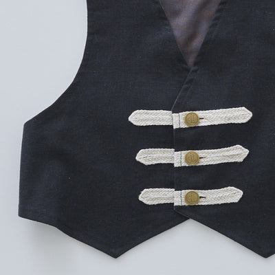 [Order Now, Ships in Feb-Mar]eLfinFolk Napoleon Vest black