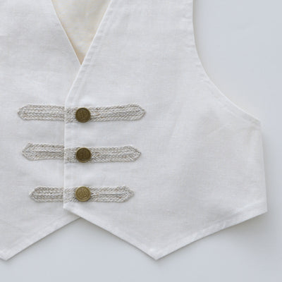 [Order Now, Ships in Feb-Mar]eLfinFolk Napoleon Vest off white