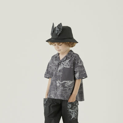 eLfinFolk Noctua Open collared Shirt gray