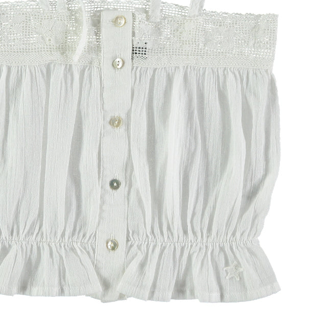 [70%OFF!]tocoto vintage Shoulder bows blouse with lace