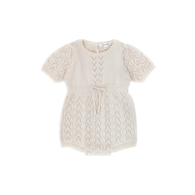 Louisiella Baby Ione Knit Romper Cream Beige