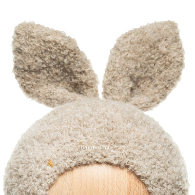 bambolina boucle Lapin hat beige