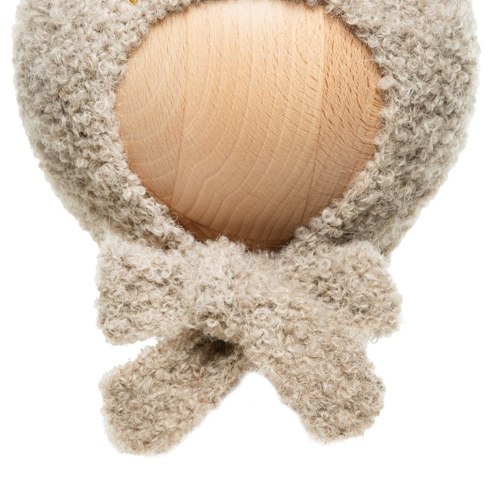 bambolina boucle Lapin hat beige