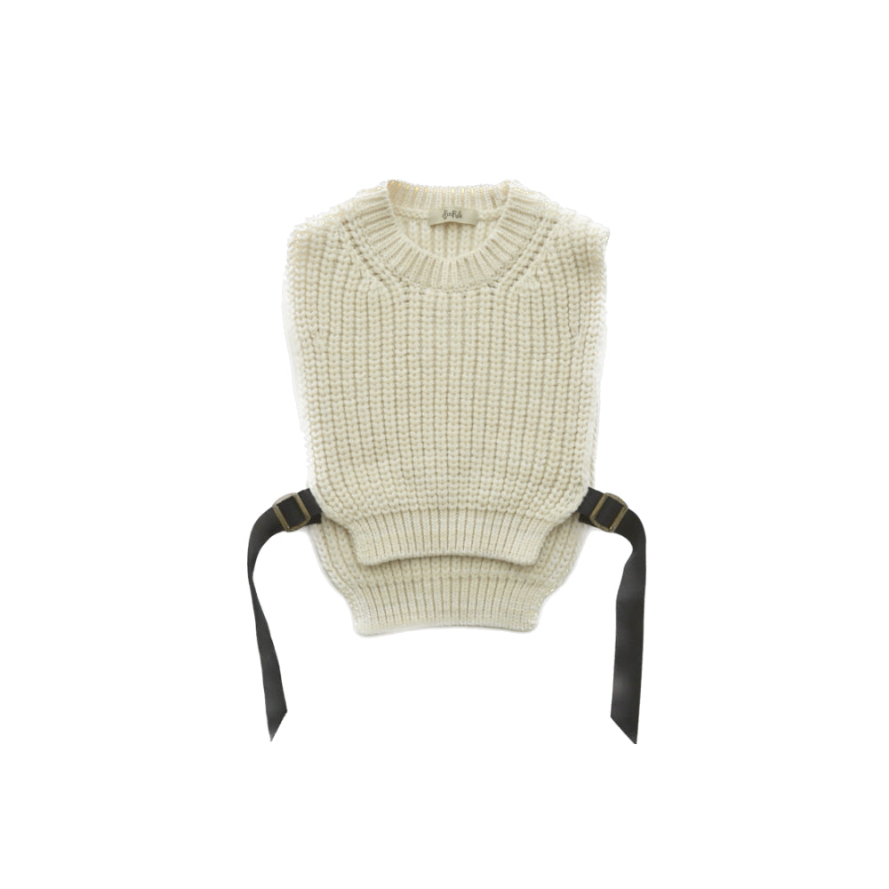 eLfinFolk Bulky knit vest ivory