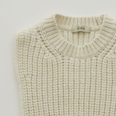 eLfinFolk Bulky knit vest ivory