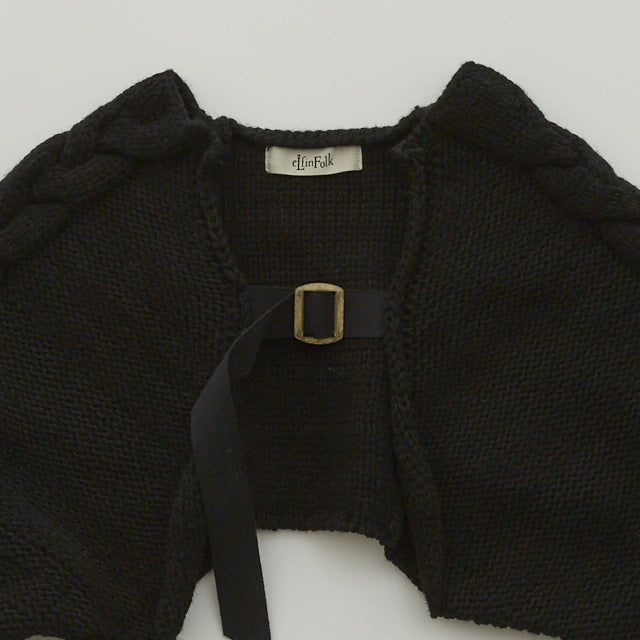 eLfinFolk Womens Cable knit Bolero black