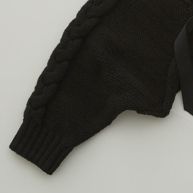 eLfinFolk Womens Cable knit Bolero black