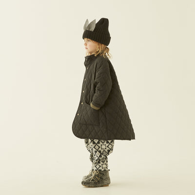 eLfinFolk Cotton lawn Quilt Coat black