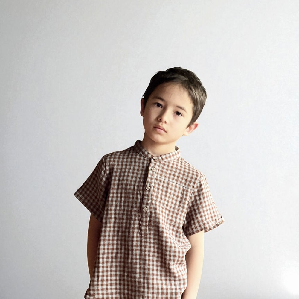 Rylee & Cru Short Sleeve Mason Shirt gingham