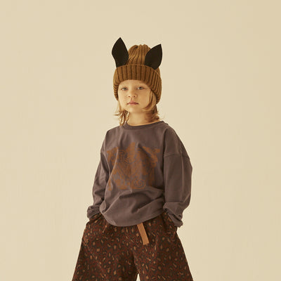 [30%OFF!]eLfinFolk Fox Knights emblem L/S Tee charcoal