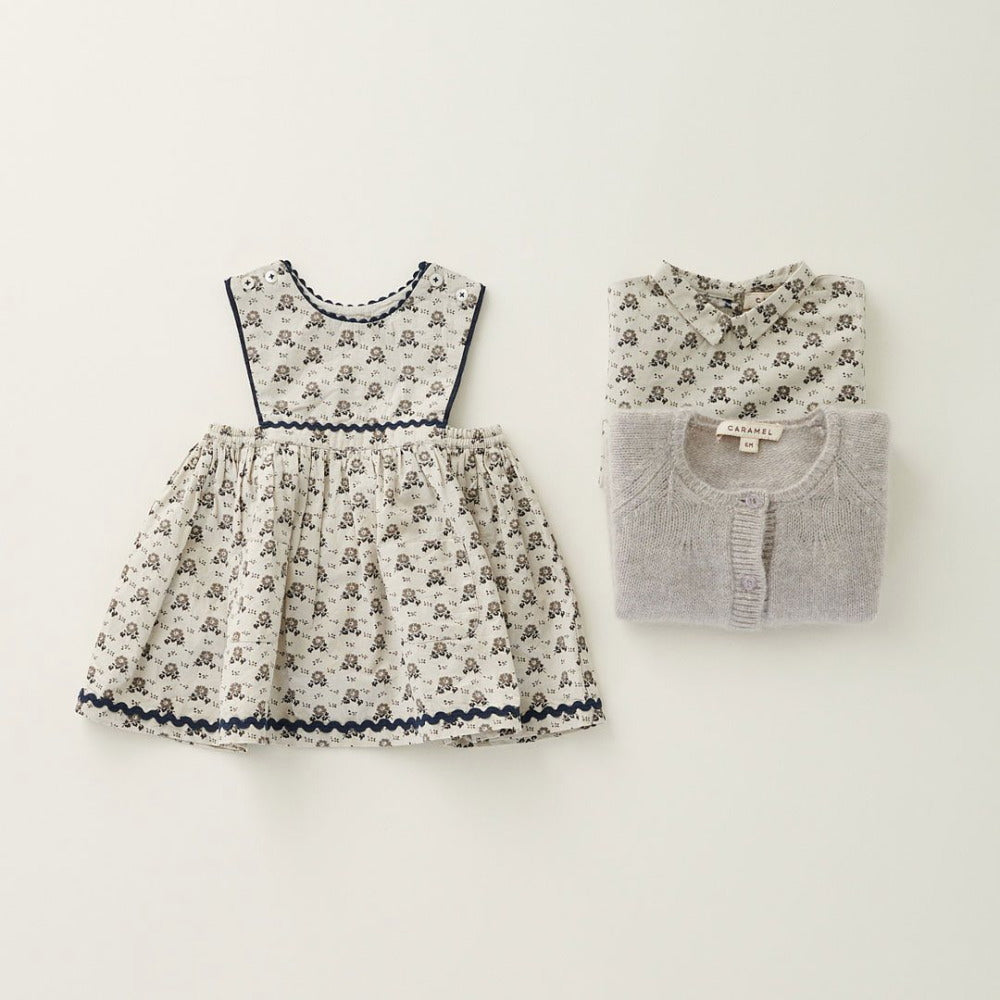 [30%OFF!]caramel Jupiter Baby Dress POLKA FLORAL PRINT