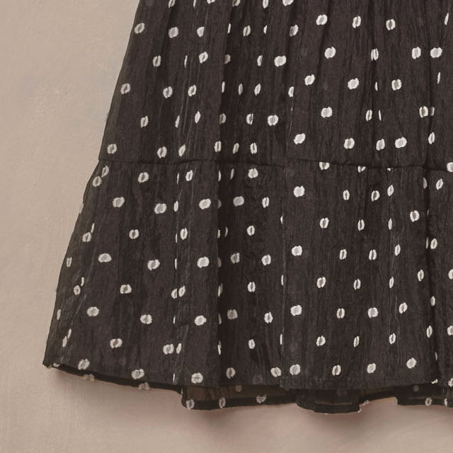 NORALEE Chloe Dress Black & Ivory Dot