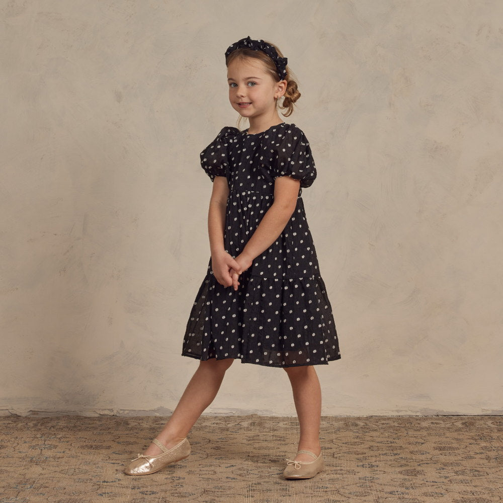 NORALEE Chloe Dress Black & Ivory Dot