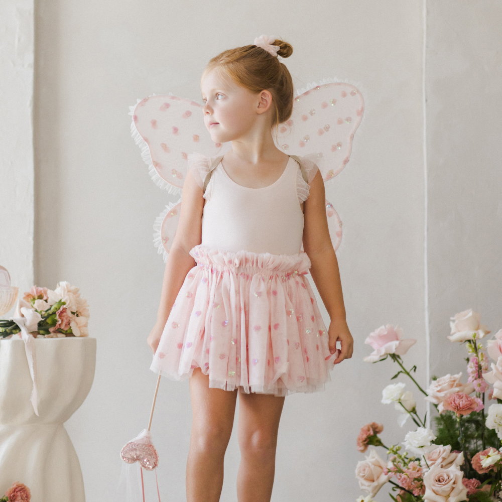 NORALEE Lottie Tutu Set Hearts Blush